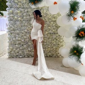 Luciana balderrama white lace dress bridal